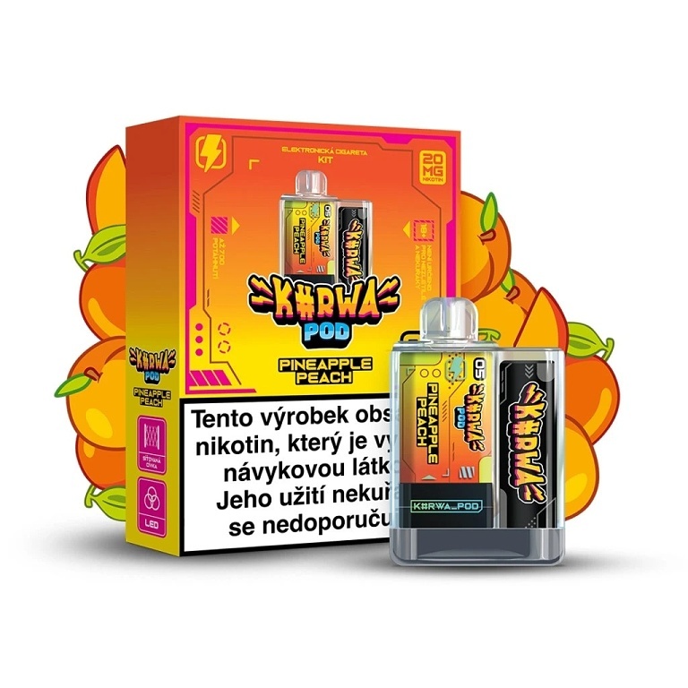 KURWA POD KIT PINEAPPLE PEACH 1400 potáhnutí 1 ks