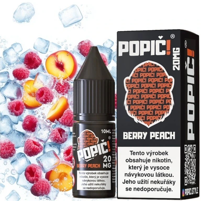 Popič! E-liquid Salt Berry Peach 10ml 20mg