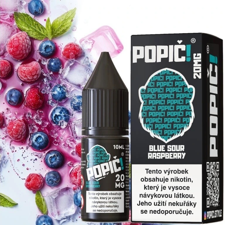 Popič! E-liquid Salt Blueberry Sour Raspberry 10ml 20mg