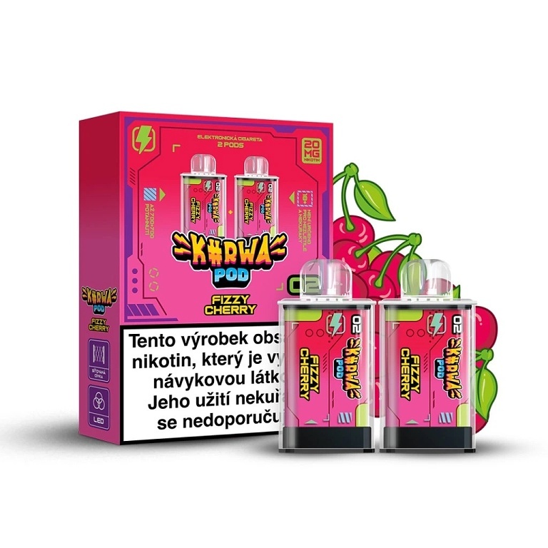KURWA POD FIZZY CHERRY 1400 potáhnutí 1 ks