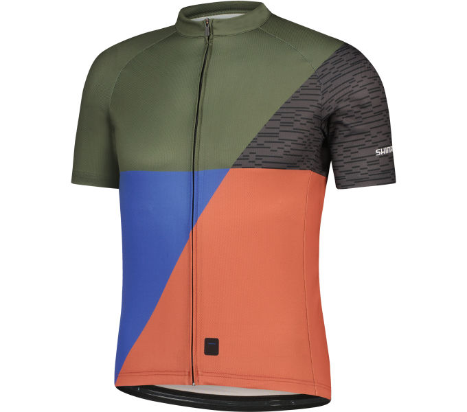 SHIMANO IRODOORI dres krátký rukáv, pánský, olivová, L