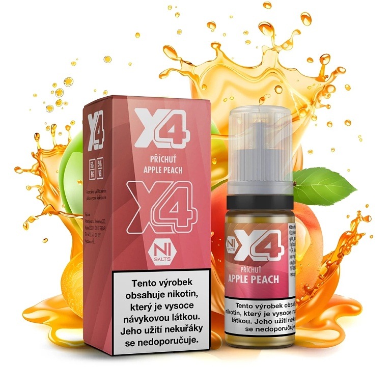 X4 Bar Juice Apple Peach 10 ml 10 mg