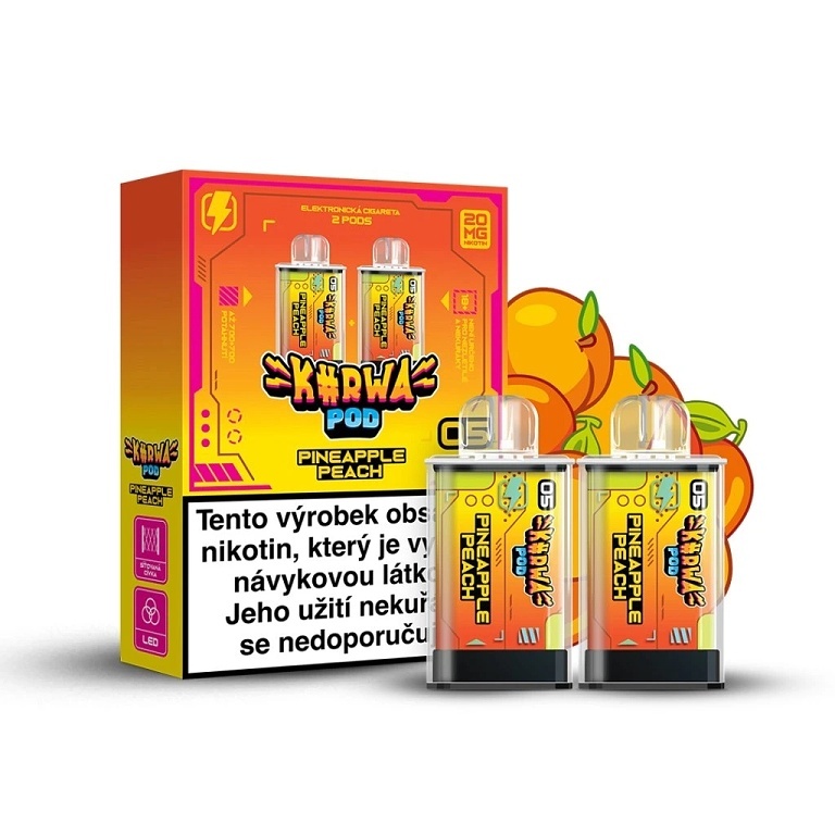 KURWA POD PINEAPPLE PEACH 1400 potáhnutí 1 ks