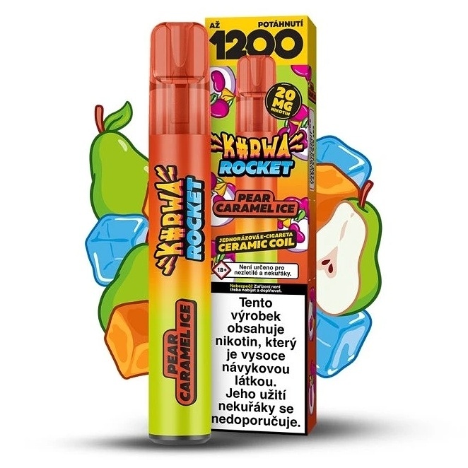 Kurwa Rocket Pear Caramel Ice 20 mg 1 200 potahů 1 ks