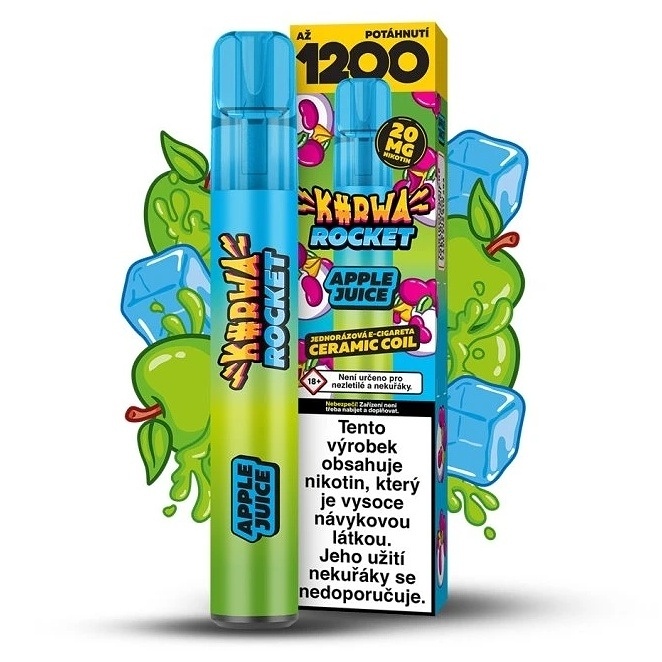 Kurwa Rocket Apple Juice 20 mg 1 200 potahů 1 ks