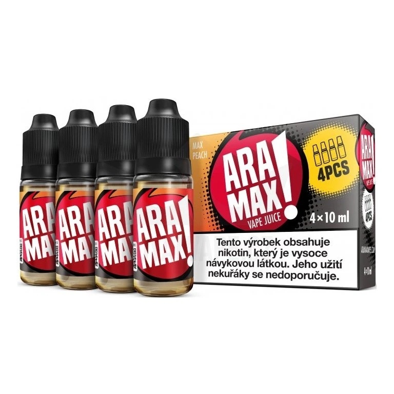 Aramax 4Pack Max Peach 4 x 10 ml 3 mg