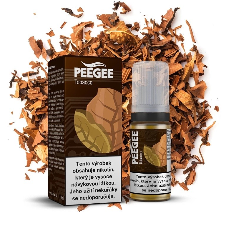 PEEGEE Čistý tabák 10 ml 12 mg