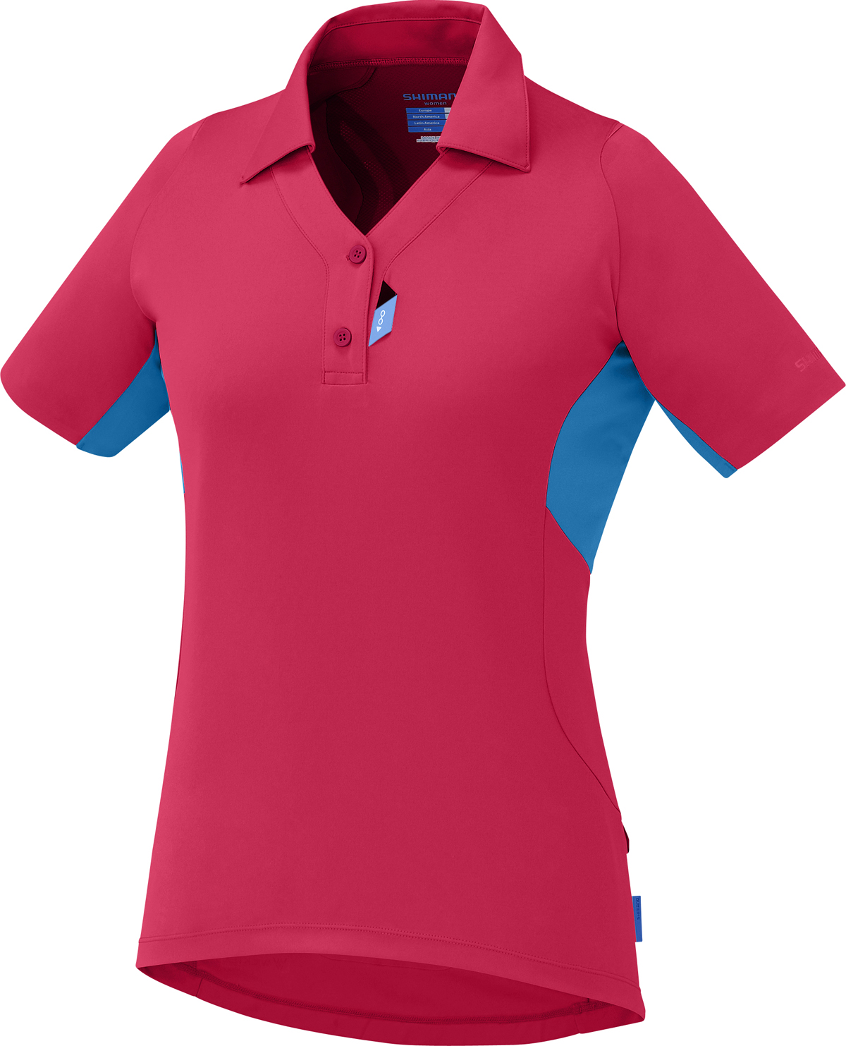 SHIMANO dres polo, dámský, jazzberry, S