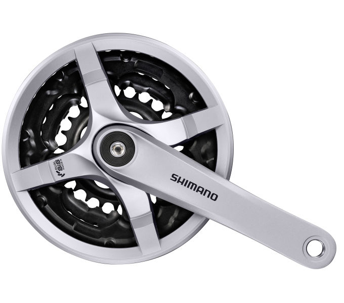 SHIMANO kliky TOURNEY FC-TY501 4hran 3x6/7/8 175 mm 42x34x24z s krytem stříbrné