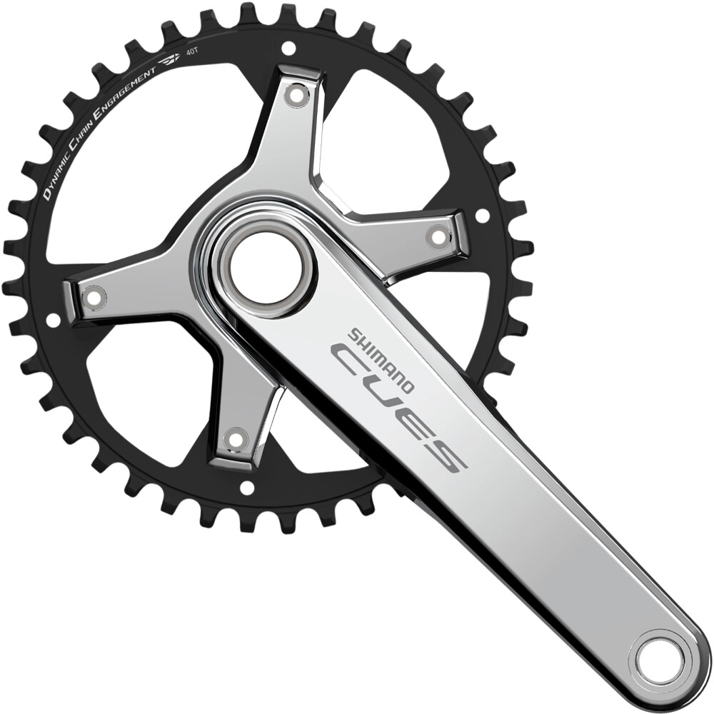 SHIMANO kliky CUES FC-U6030-1 2pcs FC ( Integrated BB Axle ) 1x9/10/11 172,5 mm 42z stříbrná bez kry