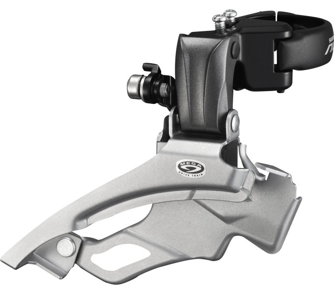 SHIMANO přesmykač ALTUS FD-M371 MTB pro 3x9 obj. 34,9/31,8 + 28,6 Down-swing dual pull 44/48 z
