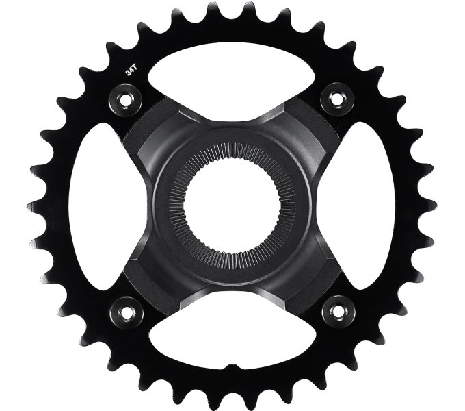 SHIMANO E-BIKE SYSTEMS převodník E7000/SM-CRE70, 10/11 rychl, 104 mm / 53 mm bez krytu, černá, 34 z.