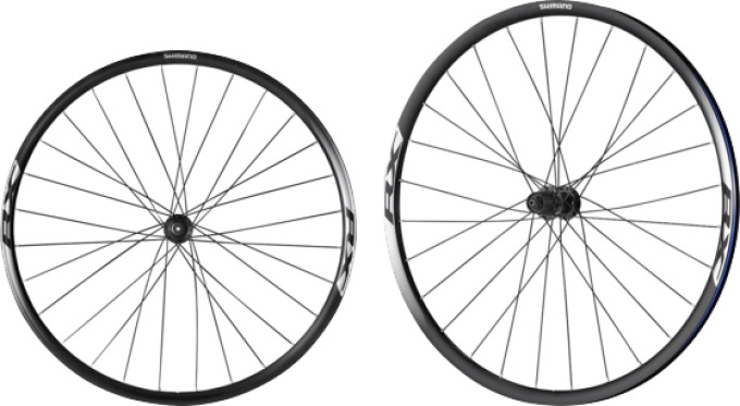 SHIMANO zapl kola WH-RX010 pár černá, př/zad: 28 děr, pro 10/11 rychl, center lock, plášť RU:173 mm