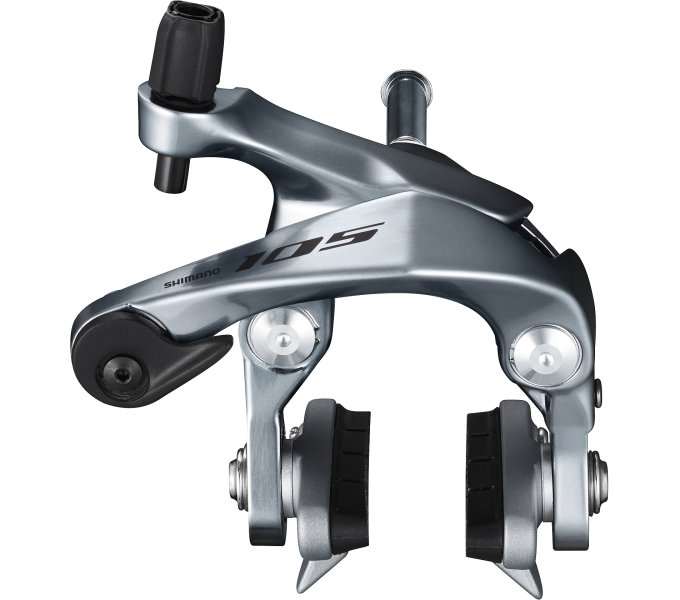 SHIMANO brzda 105 BR-R7000 silniční přední výška 51 mm botky R55C4 stříbrná šr:10,5/12,5/18/27/32mm