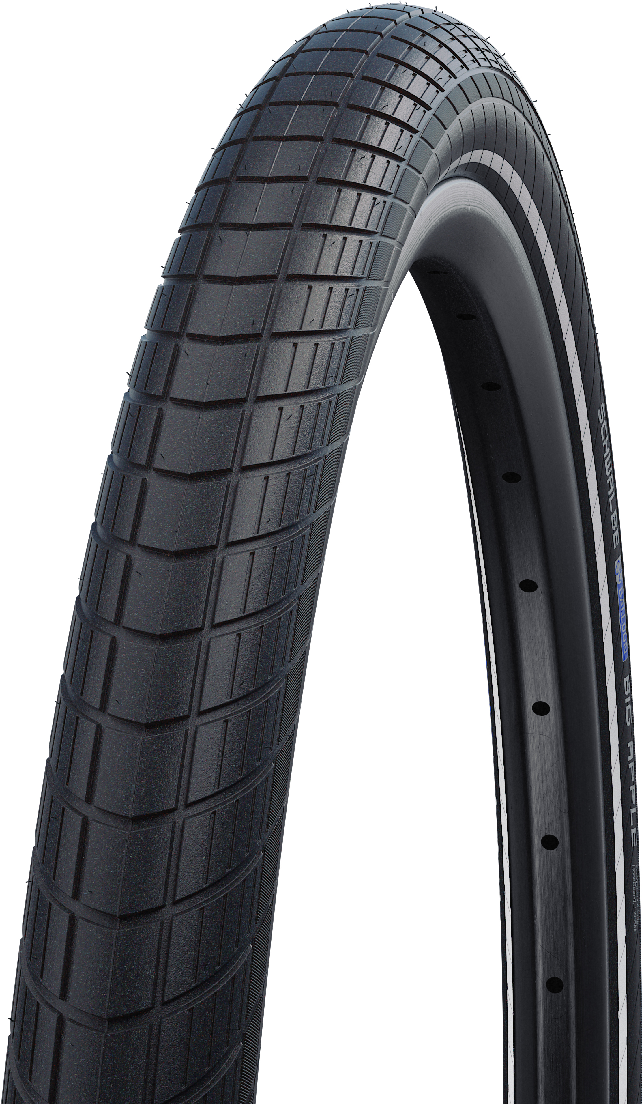 SCHWALBE plášť BIG APPLE,50-559,26x2.00,RaceGuard,dušový,drát,675 g,černá/reflexní