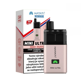 Hayati Mini Ultra Straw´ Cranberry Cherry Cherry Ice 20mg 1500 potahů 1ks