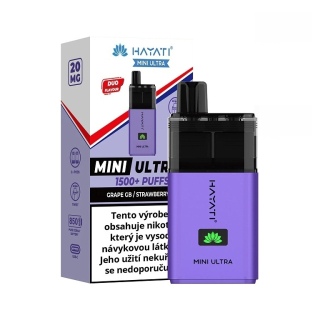 Hayati Mini Ultra Grape Gb Strawberry Gb 20mg 1500 potahů 1ks