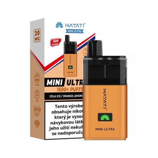 Hayati Mini Ultra Cola Ice Orange Lemon & Lime 20mg 1500 potahů 1ks