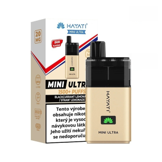 Hayati Mini Ultra Blackcurrant Lemonade Straw´ Lemonade 20mg 1500 potahů 1ks