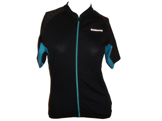 SHIMANO dámský ESCAPE dres krátký rukáv, černá/Viridian zelená, M