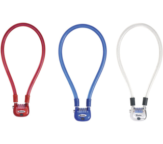 MasterLock Zámek PENDLER 60cm x 12mm svítící nastavitelná kombinace, vinylový potah, červený