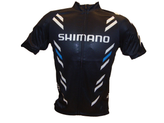 SHIMANO Print dres krátký rukáv, černá, S