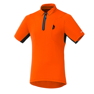 SHIMANO dres polo, amber oranžová, XXL
