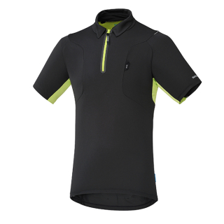 SHIMANO dres polo, černá, XL