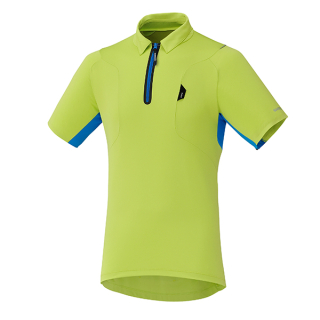 SHIMANO dres polo, electric zelená, M