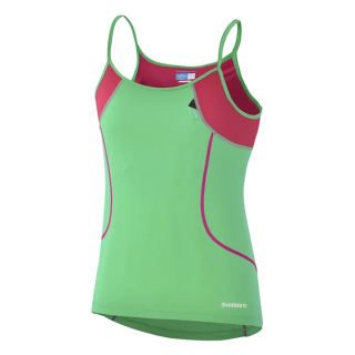 SHIMANO dámské TOURING tílko, zelená/malinová, L