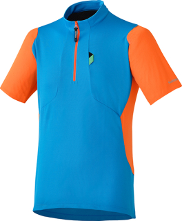 SHIMANO Touring dres, modrá/oranžová, L