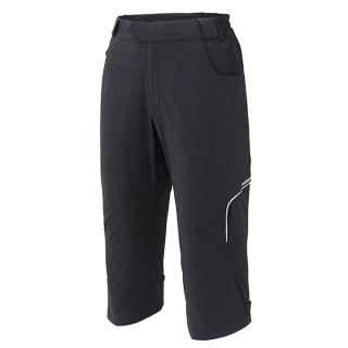 SHIMANO Touring 3/4 kalhoty, černá, XXL