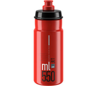 ELITE láhev JET červená/šedé logo, 550 ml