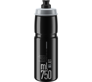ELITE láhev JET černá/šedé logo, 750 ml