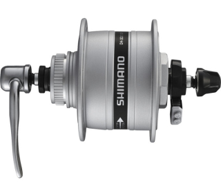 SHIMANO dynamo nába DH-3D37 3 W Center-Lock, 36 děr, stříbrná bal