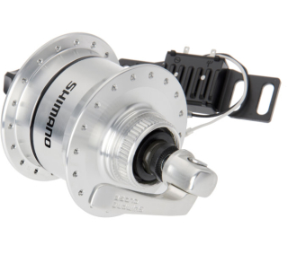 SHIMANO dynamo nába DH-3D72 3 W Center-Lock, 32 děr, (rychloupínák), stříbrná bal