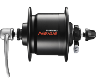 SHIMANO dynamo nába NEXUS DH-C3000-3N 3 W pro ráfkovou brzdu, 32 děr, (rychloupínák), černá bal
