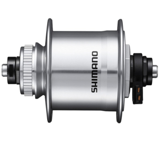 SHIMANO dynamo nába Ostatní DH-UR700-3D pro kotouč (CL) 3,0W/6V 32 děr QR (133mm) stříbrná bal