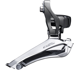 SHIMANO přesmykač CLARIS FD-R2000 pro 2x8 horní objímka Down Swing/61-66 pro 46-52z max 16z kapac ba
