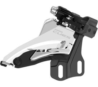 SHIMANO přesmykač CUES FD-U6010 pro 2x10/11 obj. 34,9/31,8 + 28,6 Top-swing dual pull pro 40/46z 16z