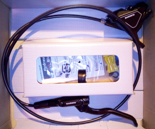 SHIMANO kot brzd-set ALTUS BR-UR300+BL-MT200 před/levá polymer BH59/100cm + oliva pro 160mm kot