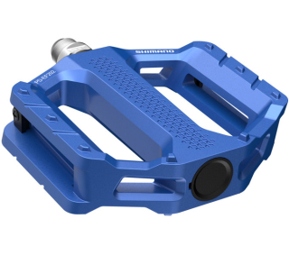 SHIMANO pedály MTB-ostatní PD-EF202 Flat Pedal bez zarážek bez odrazek modrá pro E-Bike/Trekking