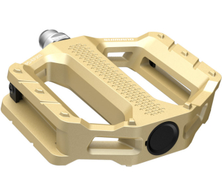 SHIMANO pedály MTB-ostatní PD-EF202 Flat Pedal bez zarážek bez odrazek zlatá pro E-Bike/Trekking