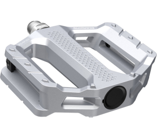SHIMANO pedály MTB-ostatní PD-EF202 Flat Pedal bez zarážek bez odrazek stříbrná pro E-Bike/Trekking