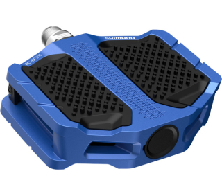 SHIMANO pedály MTB-ostatní PD-EF205 Flat Pedal bez zarážek bez odrazek modrá pro E-Bike/Trekking