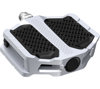 SHIMANO pedály MTB-ostatní PD-EF205 Flat Pedal bez zarážek bez odrazek stříbrná pro E-Bike/Trekking