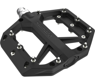 SHIMANO pedály MTB-ostatní PD-GR400 Flat Pedal bez zarážek bez odrazek černá pro BMX/DH