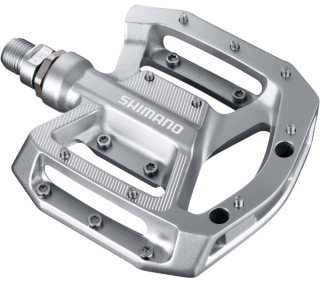 SHIMANO pedály MTB-ostatní PD-GR500 Flat Pedal bez zarážek bez odrazek stříbrná pro BMX/DH
