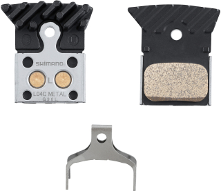 SHIMANO brzdové destičky L04C-MF kov+chladič Flat mount 1 pár