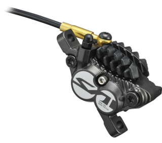 SHIMANO brzda SAINT BR-M820 kot (hydr) třmen př nebo zad post mount kov + chladič bez adapt